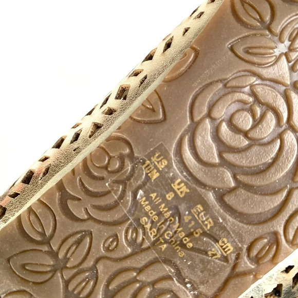 Carlos Santana Platino Gold Perforated Ballet Flats New 10 - Picture 5 of 8